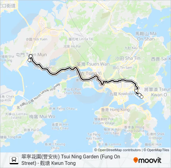 巴士NR725的線路圖