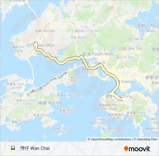 NR710 Bus Line Map