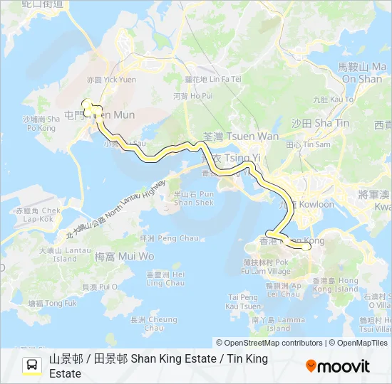 NR710 Bus Line Map
