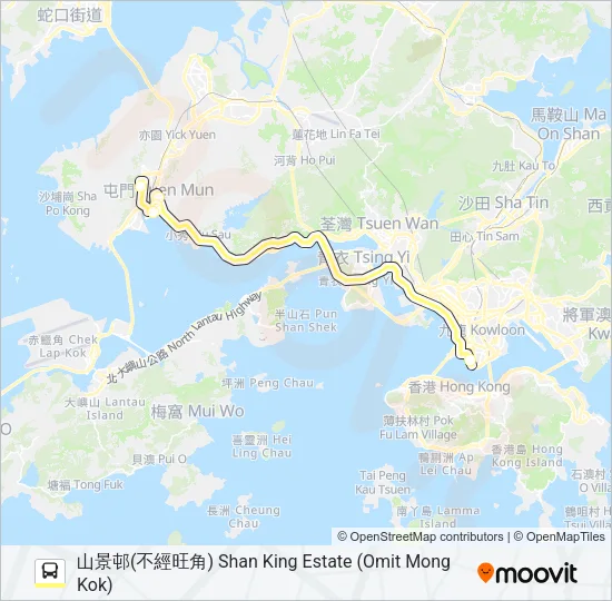 NR700 Bus Line Map