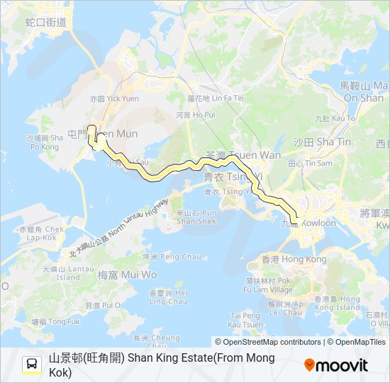 巴士NR700的線路圖