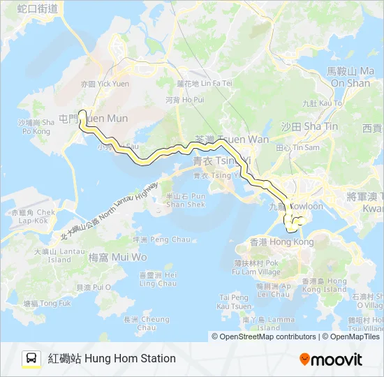 NR700 Bus Line Map
