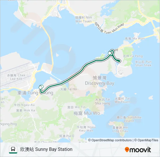 巴士36M的線路圖