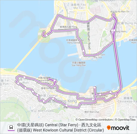 H1S Bus Line Map