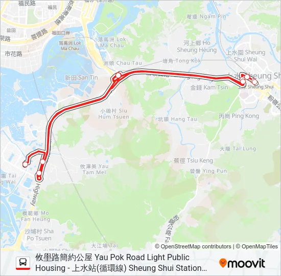 76 Bus Line Map