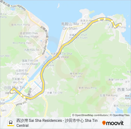580 Bus Line Map