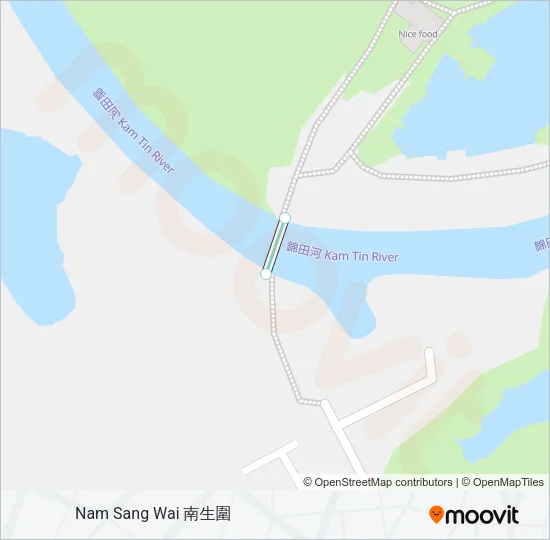 NAM SANG WAI RIVER FERRY 南生圍河渡輪 Ferry Line Map