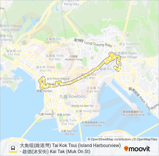 N20 Bus Line Map