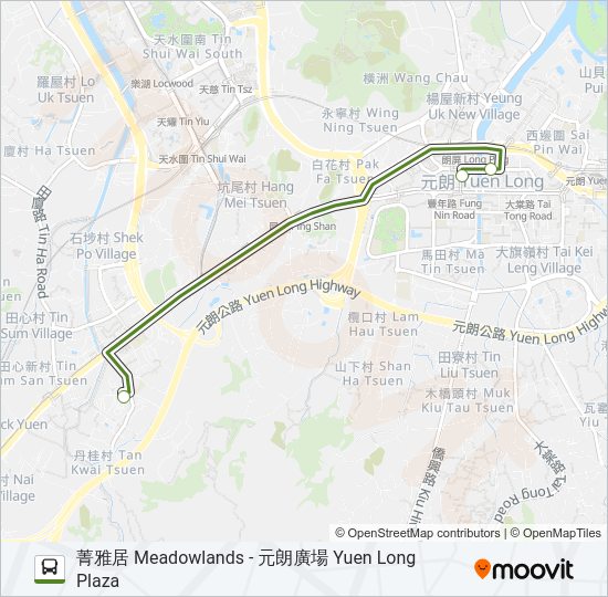 巴士NR958的線路圖