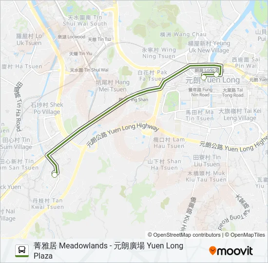 NR958 Bus Line Map