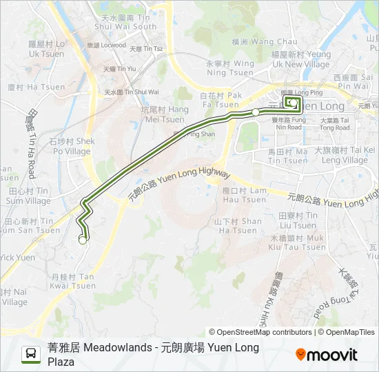 NR958 Bus Line Map
