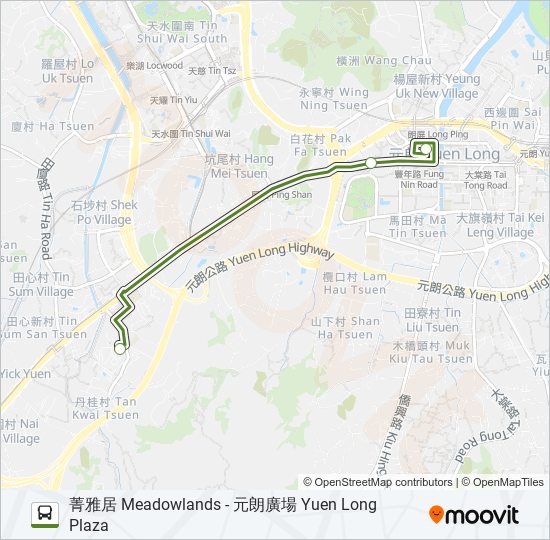 NR958 bus Line Map