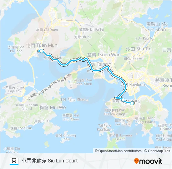 NR711 Bus Line Map