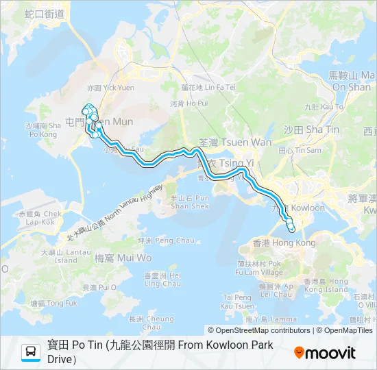 NR707/NR720 Bus Line Map
