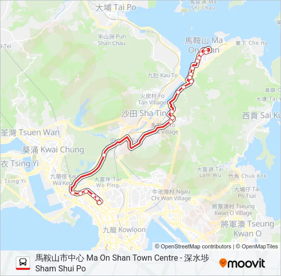 286D Bus Line Map