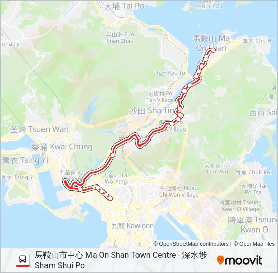 286D Bus Line Map