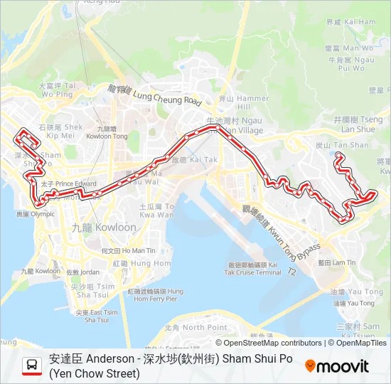 13 Bus Line Map