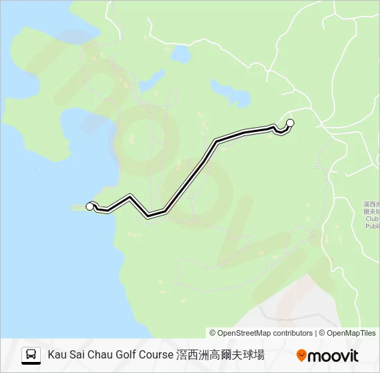 KAU SAI CHAU SHUTTLE BUS 滘西洲穿梭巴士 Bus Line Map
