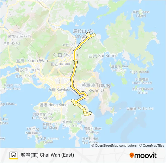巴士382的線路圖