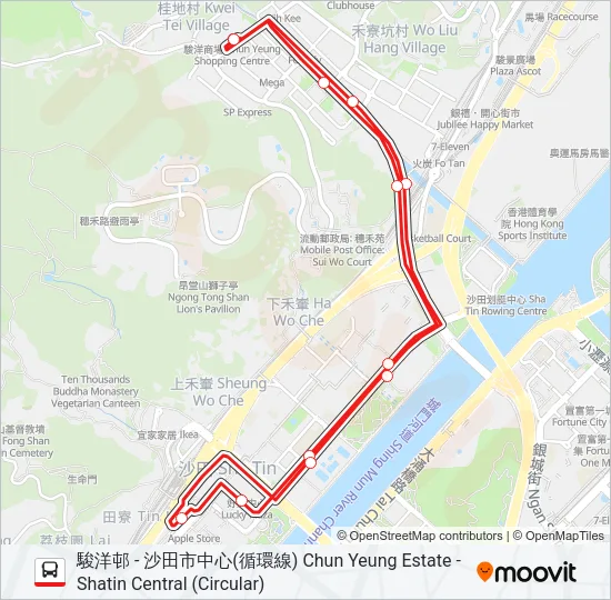 285 Bus Line Map