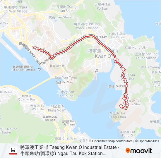 98ルート スケジュール 停車地 地図 牛頭角站 循環線 Ngau Tau Kok Station Circular アップデート済み