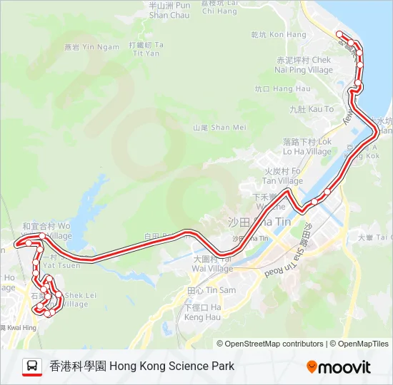 43S Bus Line Map
