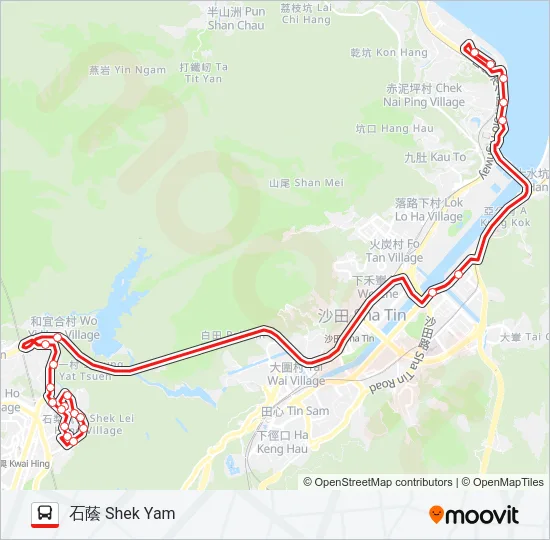43S Bus Line Map