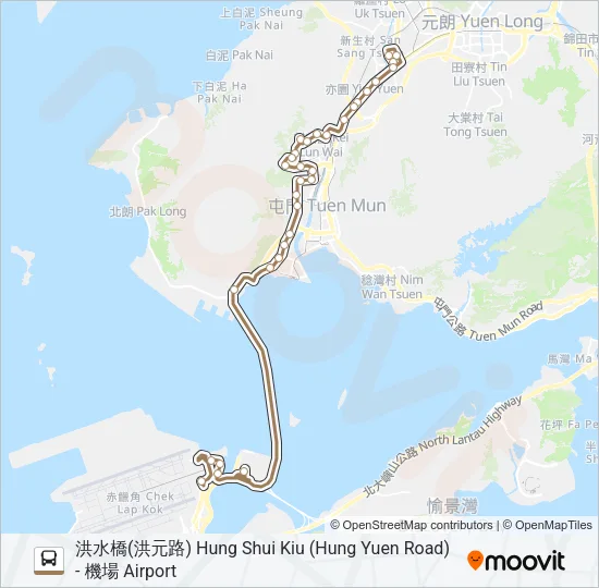 A34 Bus Line Map