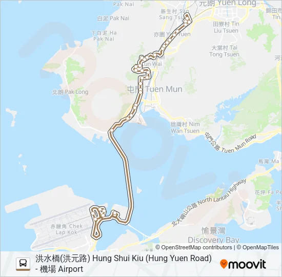 A34 Bus Line Map
