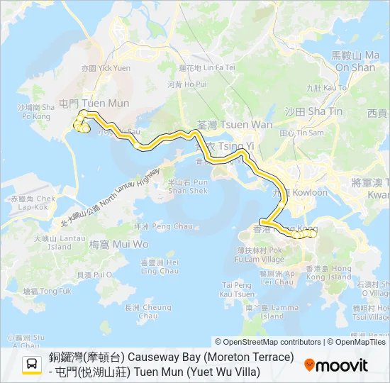 962G Bus Line Map