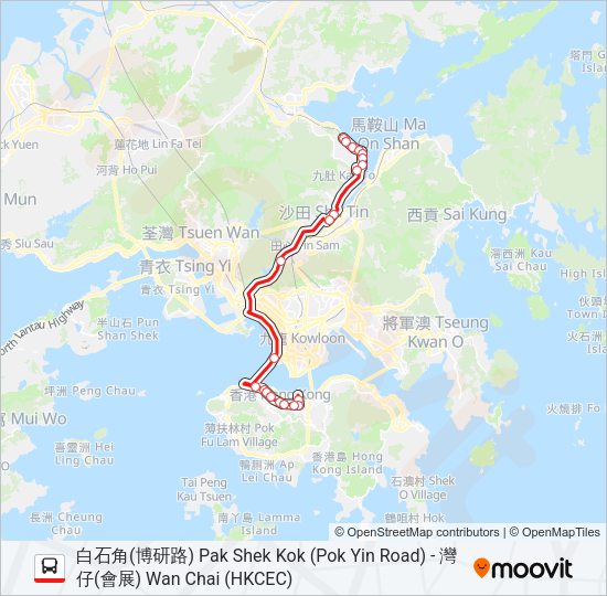 巴士900的線路圖