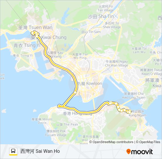 巴士933的線路圖