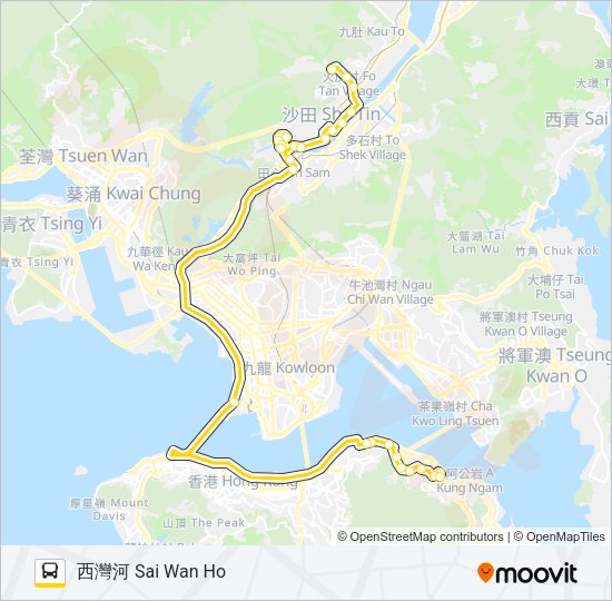 巴士989的線路圖