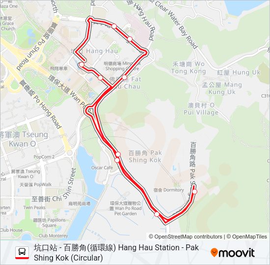 巴士298的線路圖