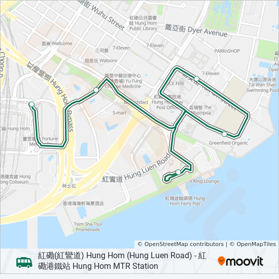 13m Route Schedules Stops Maps 紅磡港鐵站hung Hom Mtr Station Updated