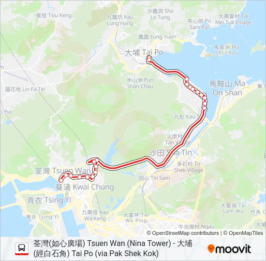 73D Bus Line Map