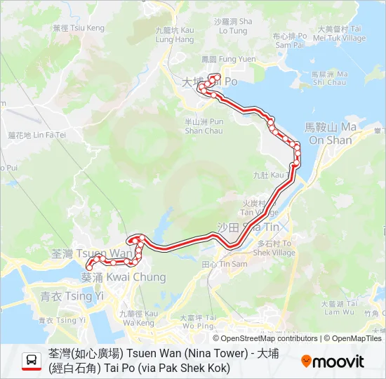73D Bus Line Map