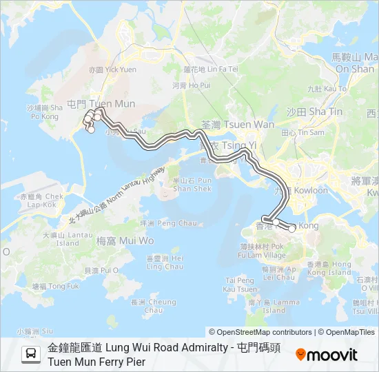NR739 Bus Line Map