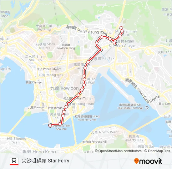 5 Bus Line Map