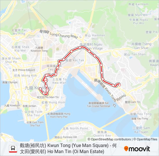 17 bus Line Map