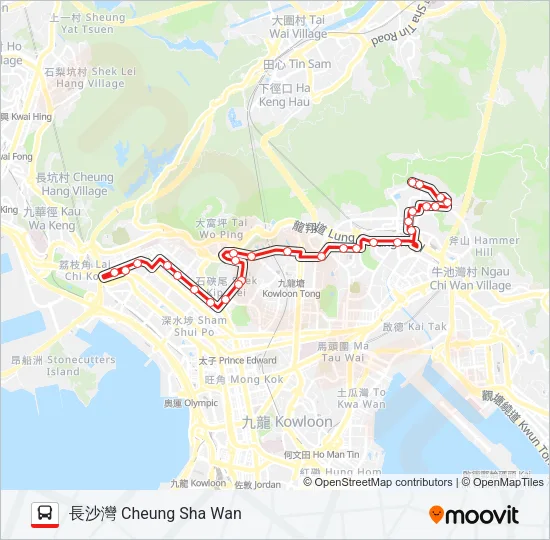2F Bus Line Map