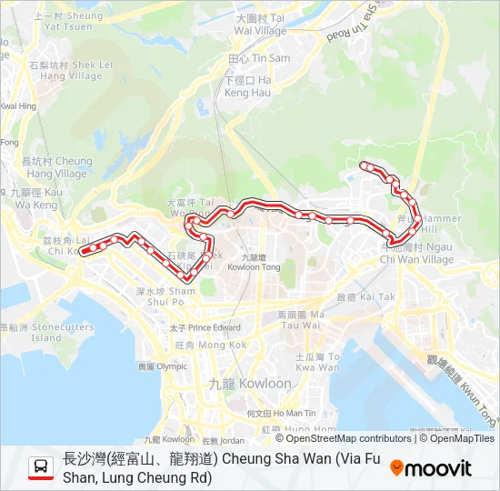 巴士2F的線路圖