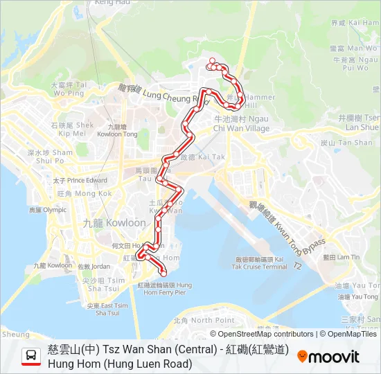 3B Bus Line Map