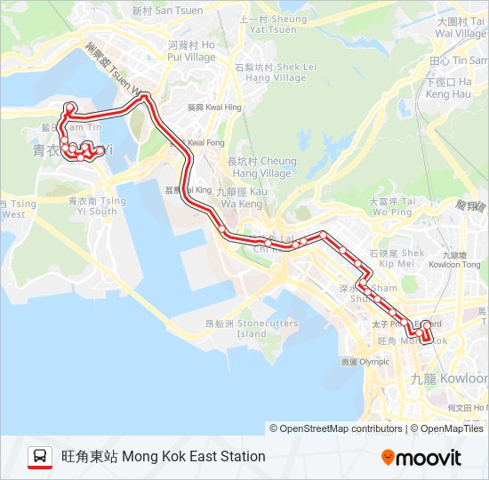 44 bus Line Map