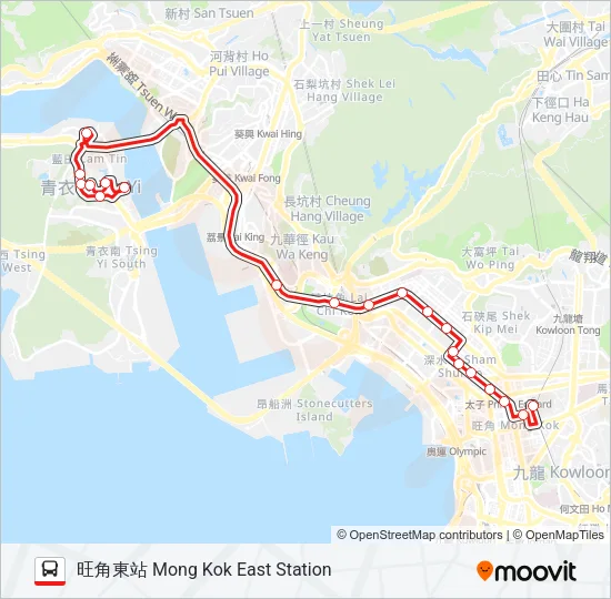 44 Bus Line Map
