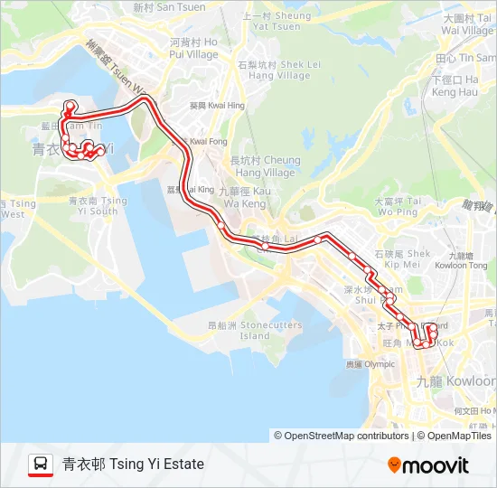44 Bus Line Map
