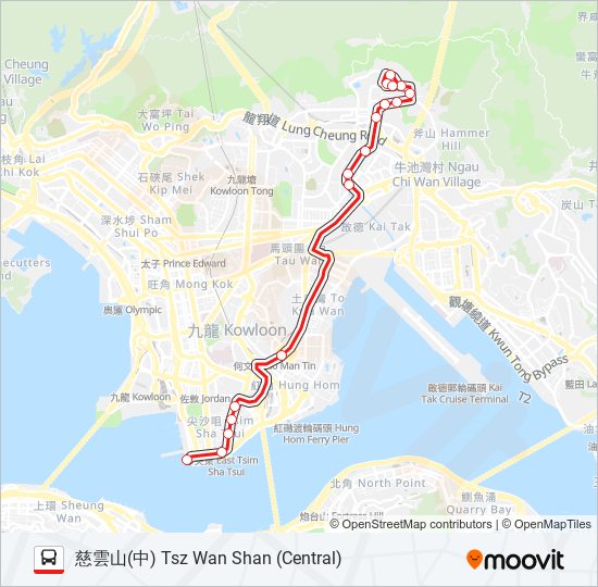 5X bus Line Map