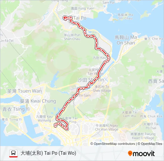 72 Bus Line Map