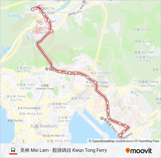 80 Bus Line Map