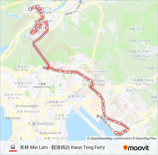 80 Bus Line Map